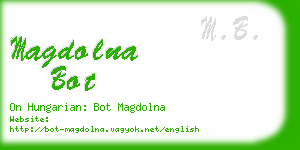 magdolna bot business card